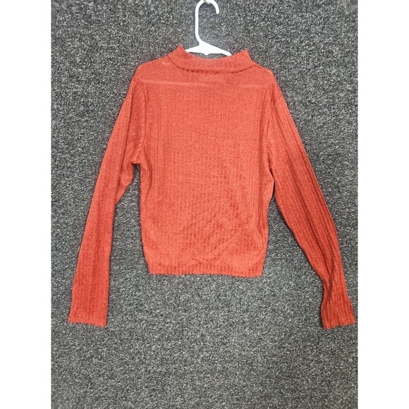 Brit & Bri Shirt Women's M Medium High Neck Long Sleeve  Cropped Blouse NEW NWT - Picture 10 of 10